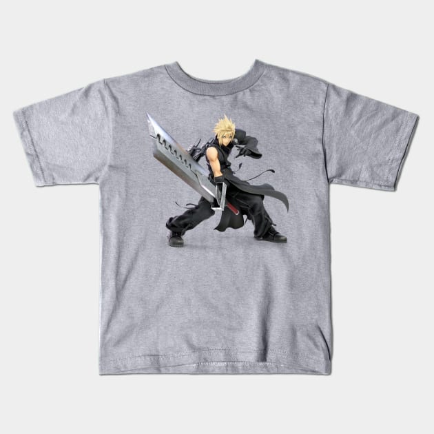 Cloud Strife Kids T-Shirt by BlacIyc